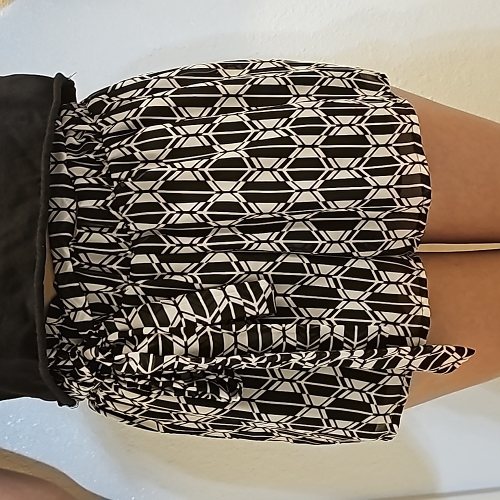 Black and White Dressy Shorts